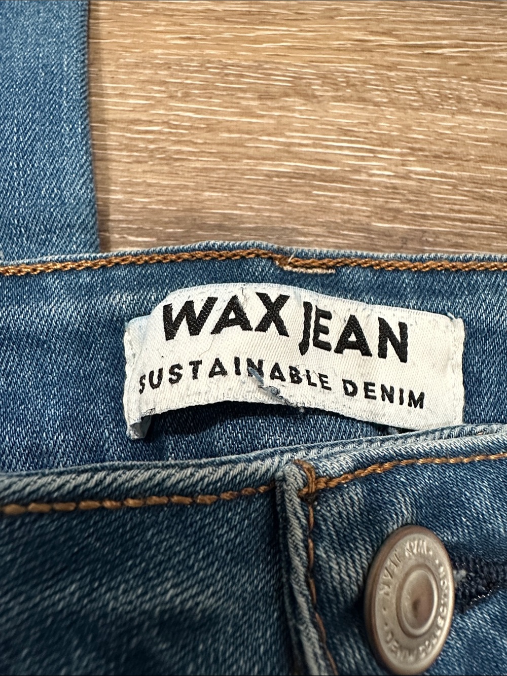NWT! Wax Jean Indigo Flare Jeans with Frayed Hem - Picture 2 of 9
